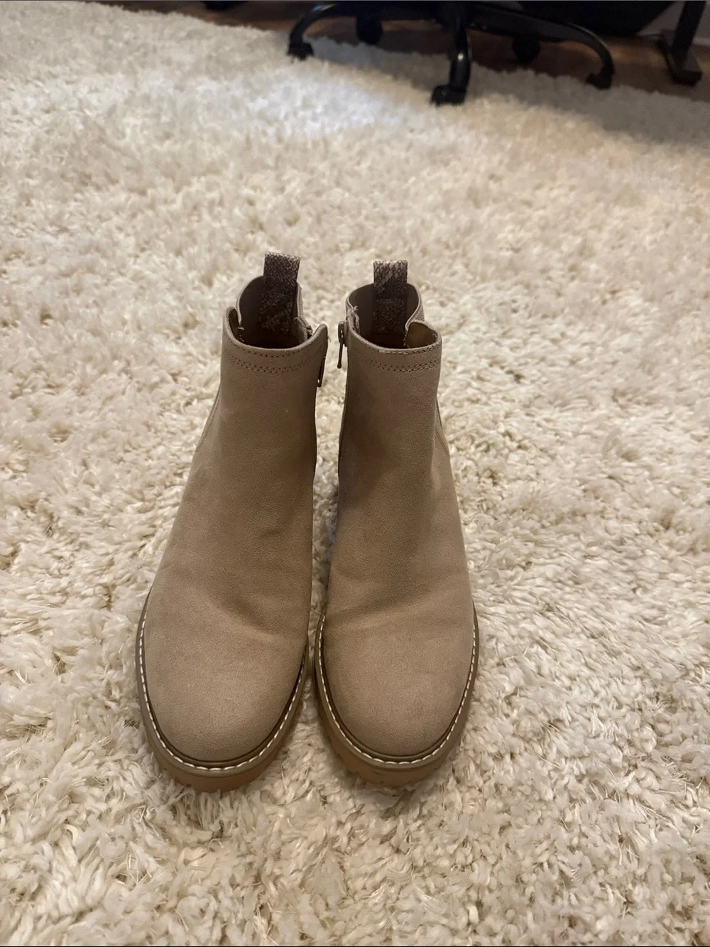 Universal Thread Light Taupe Suede Chelsea Booties